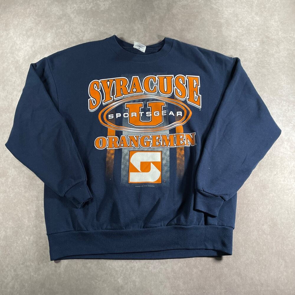 90's Vintage Syracuse Orangemen Crewneck Navy Vintage Size XL Sweatshirt